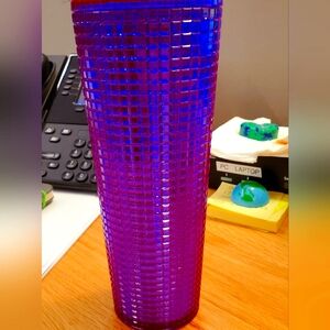 Starbucks Purple Accent Tumbler with Geometric Texture